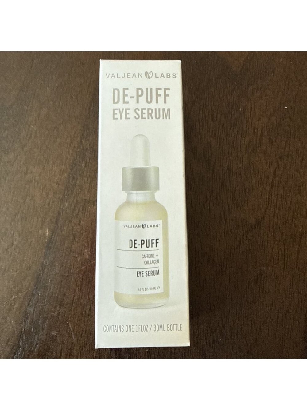 Valjean Labs DePuff Eye Serum with Caffeine and Collagen 1 Fl Oz Pack of 1